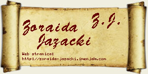 Zoraida Jazački vizit kartica